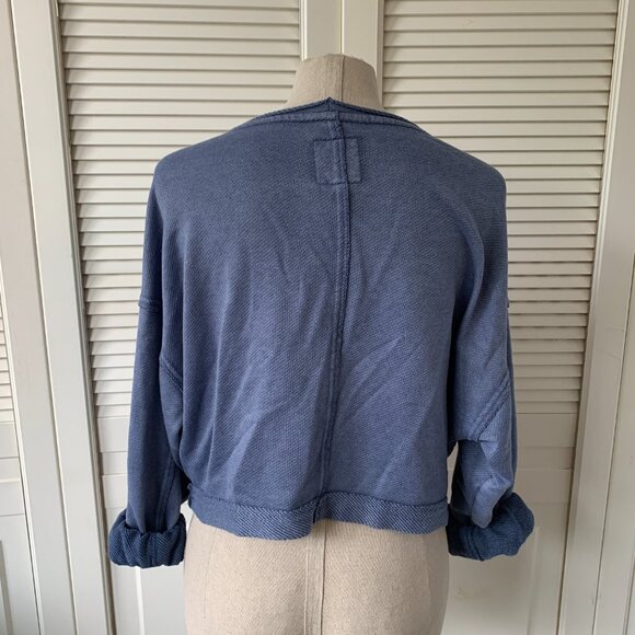 AERIE BLUE COZY CROPPED TOP - Picture 2 of 7